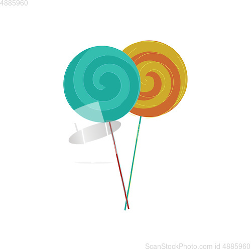 Image of colorful lollipop vector or color illustration