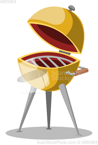 Image of Bowl with lid vector color illustration.