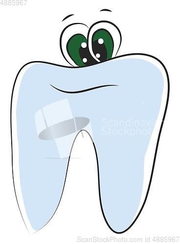 Image of Toothpaste with two green-colored eyes vector or color illustrat