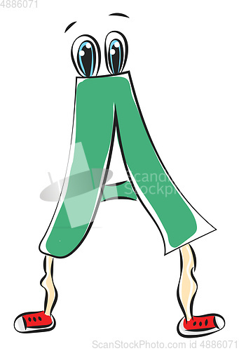 Image of Letter A alphabet emoji vector or color illustration