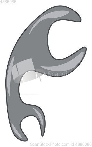 Image of A gray spanner vector or color illustration