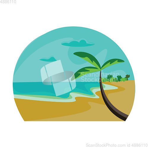 Image of Sandy beach vector or color illustration