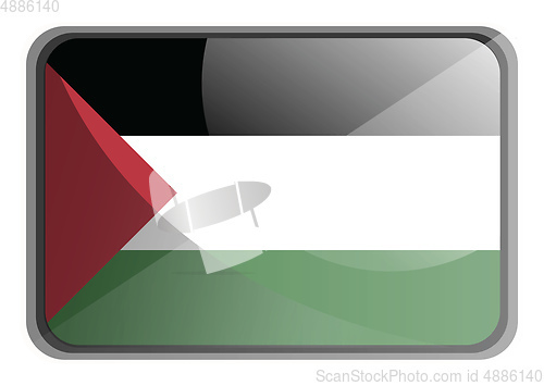 Image of Vector illustration of Palestine flag on white background.