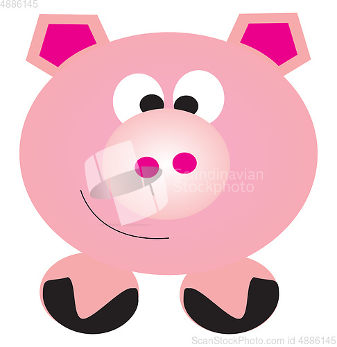 Image of Piggybank for kids vector or color illustration