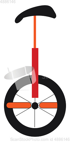 Image of Clipart of an unicycle vector or color illustration