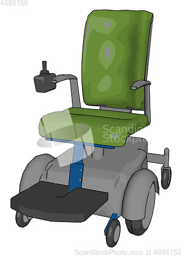 Image of The power chair for disabled vector or color illustration