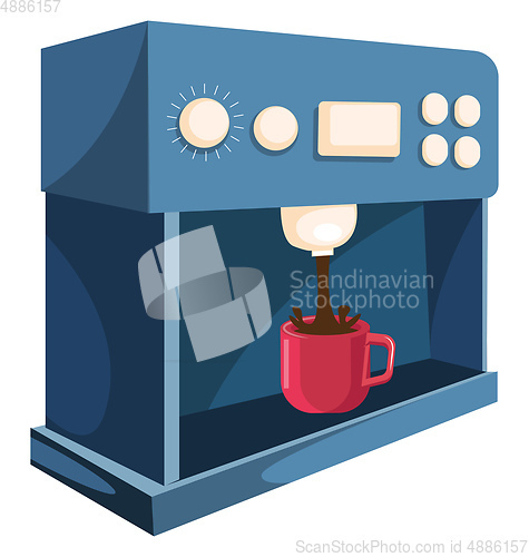 Image of Coffee dispenser vector color illustration.