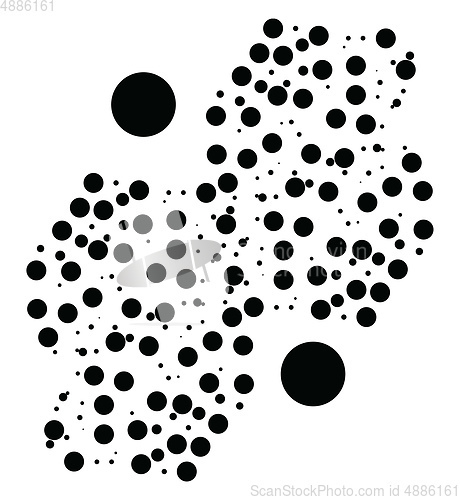 Image of Small black circles vector or color illustration