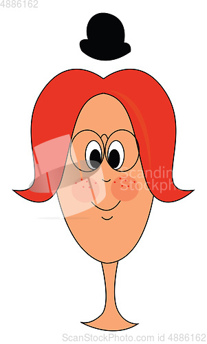 Image of Little black hat vector or color illustration