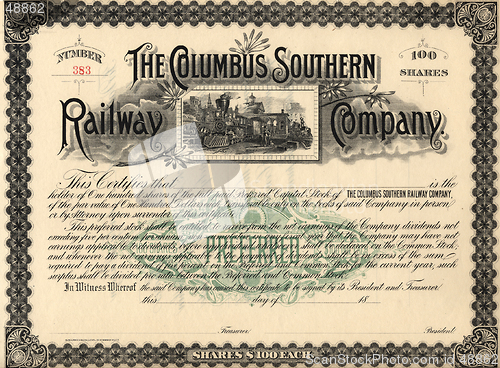 Image of Old Stock Certificate 3