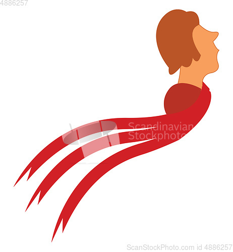 Image of A floating cape vector or color illustration