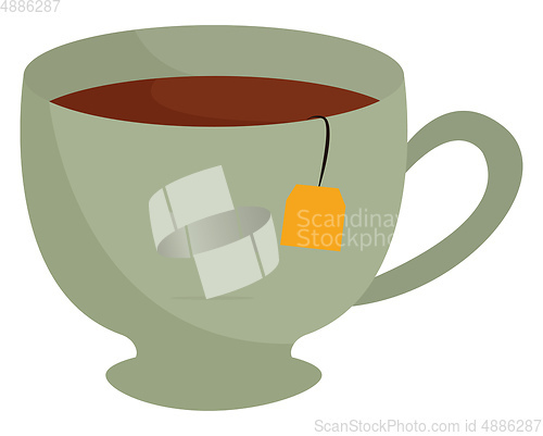 Image of Tea cup vector or color illustration