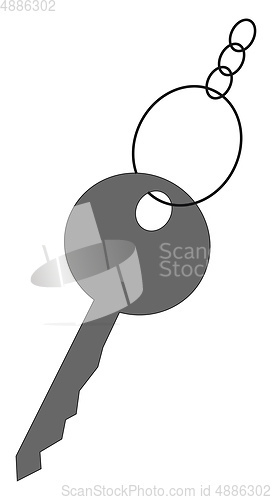 Image of Key icon/Grey key vector or color illustration