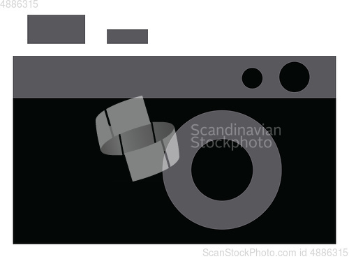 Image of A vintage style still camera in black and white vector color dra