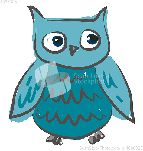 Image of An owl looking left vector or color illustration