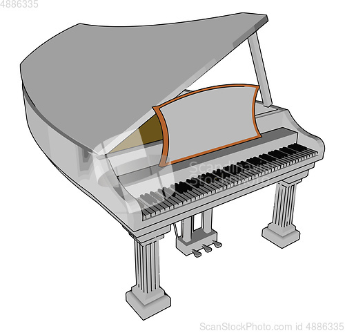 Image of Piano and its parts vector or color illustration