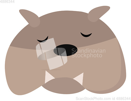 Image of Clipart of a cute little sleeping dog vector or color illustrati