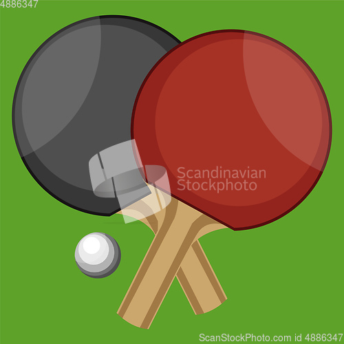 Image of Table Tennis vector color illustration.