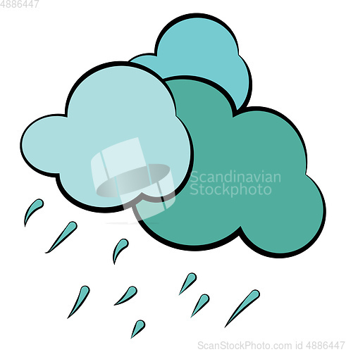 Image of Rainy weather vector or color illustration