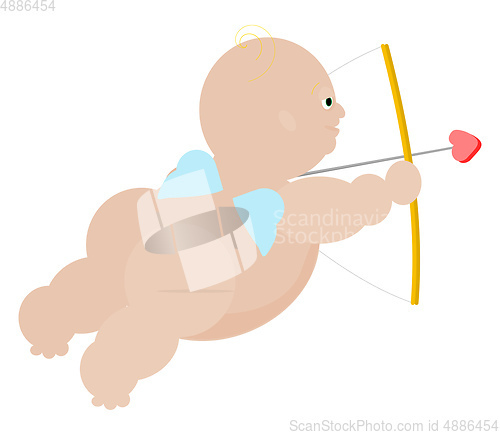 Image of Cupid vector color illustration.