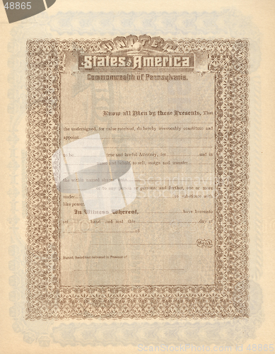 Image of Old Stock Certificate 3