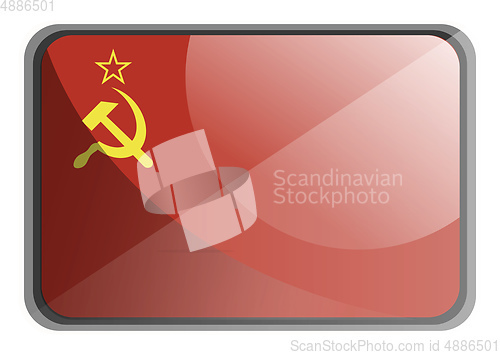 Image of Vector illustration of USSR flag on white background.