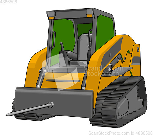 Image of Bale transportation vehicle vector illustration on white backgro