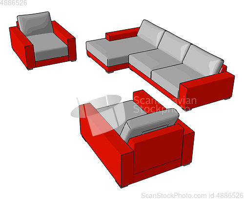 Image of Normal places to keep couch its components vector or color illus