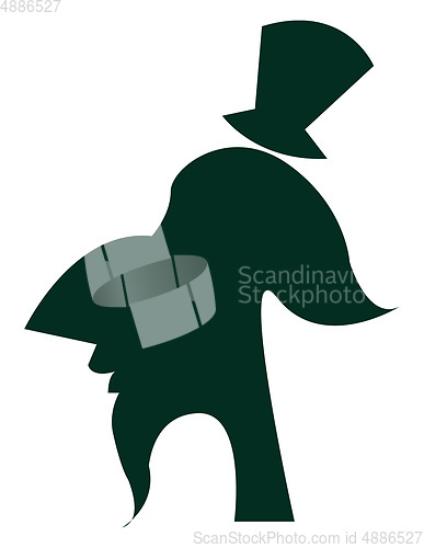 Image of A silhouette of a man vector or color illustration