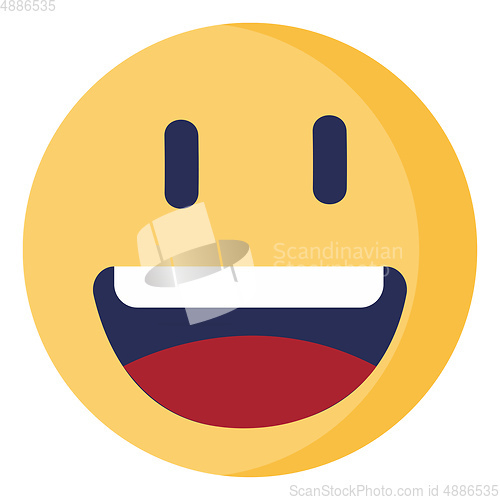Image of Smiling emoji vector or color illustration