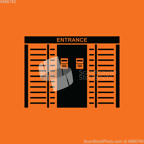 Image of Stadium entrance turnstile icon