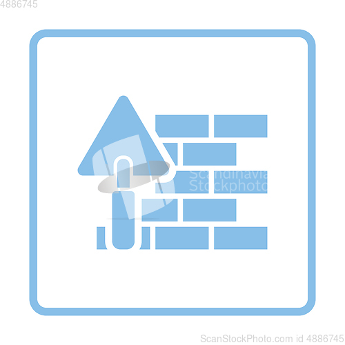 Image of Icon of brick wall with trowel