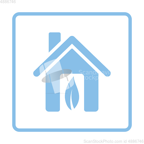 Image of Ecological home leaf icon
