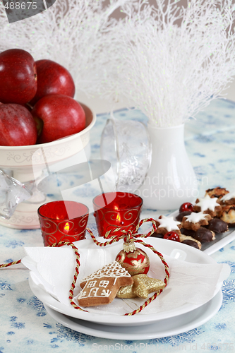 Image of Christmas table setting