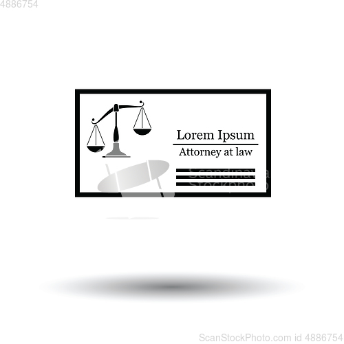 Image of Lawyer business card icon