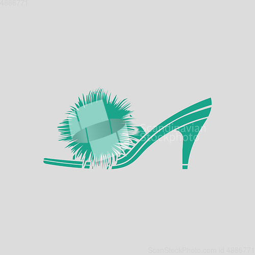Image of Woman pom-pom shoe icon