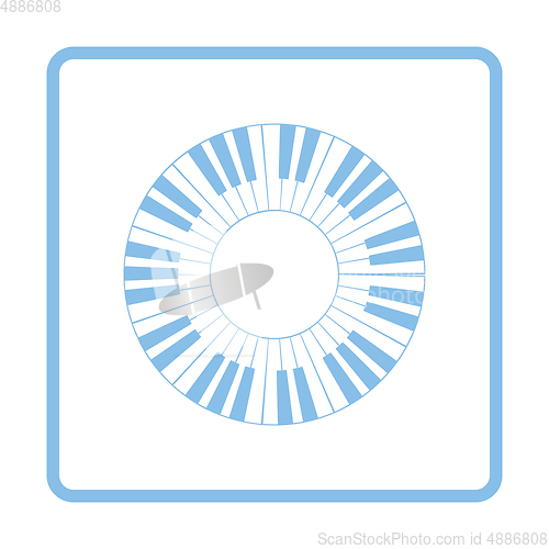 Image of Piano circle keyboard icon