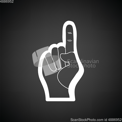 Image of American football foam finger icon