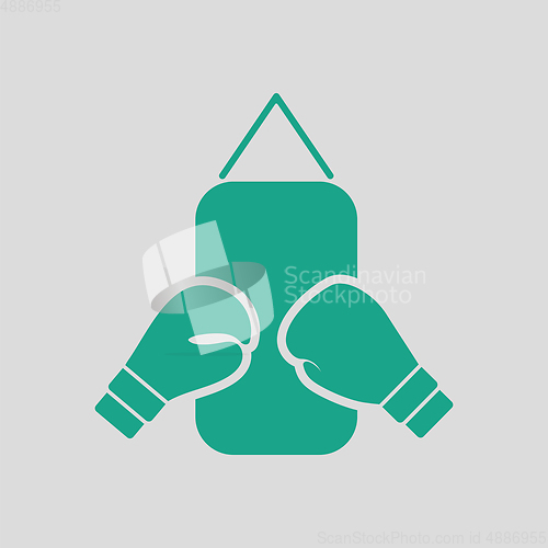 Image of Boxing pear and gloves icon