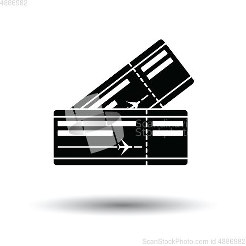 Image of Two airplane tickets icon