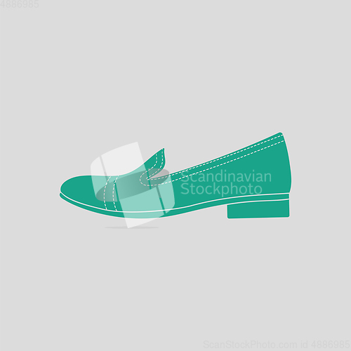 Image of Woman low heel shoe icon