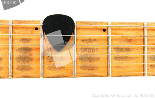 Image of Electric guitar neck with black mediator