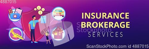 Image of Insurance broker concept banner header