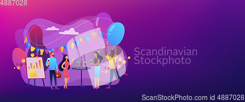 Image of Corporate party concept banner header.