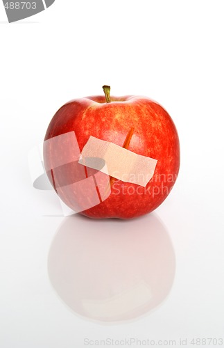 Image of Injured red apple