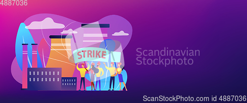 Image of Strike action concept banner header.