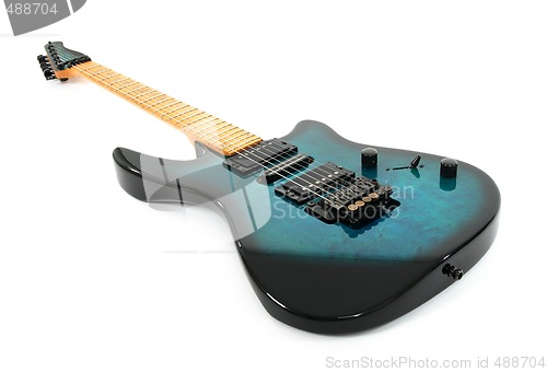 Image of Electric guitar on white background