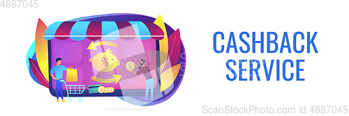 Image of Cashback service concept banner header
