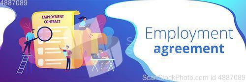 Image of Employment agreement concept banner header