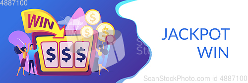 Image of Slot machine concept banner header.